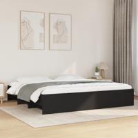 Bedframe zonder matras 180x200 cm spaanplaat zwart
