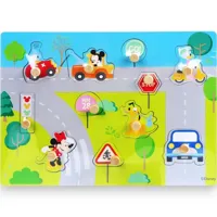 Disney Vormenpuzzel Mickey Mouse Junior - hout - 30 X 22 Cm (12 stukjes)
