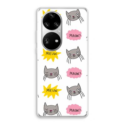 Meow: Huawei P50 Pro Transparant Hoesje