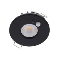 LED PIR inbouwspot IP65 waterdicht met bewegings sensor 6Watt rond ZWART én dimbaar