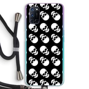 Musketon Skulls: Oppo A72 Transparant Hoesje met koord