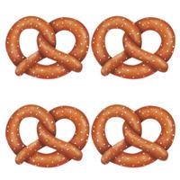 Bierfeest / Oktoberfeest Pretzels - 4x stuks - Duitsland - 28 cm - wanddecoratie - papier