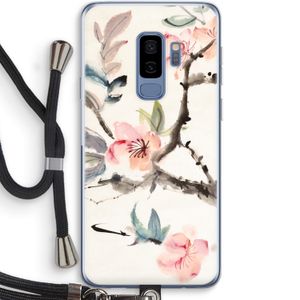Japanse bloemen: Samsung Galaxy S9 Plus Transparant Hoesje met koord