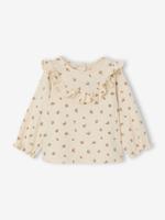 T-shirt met print voor baby's in blouse stijl vanille