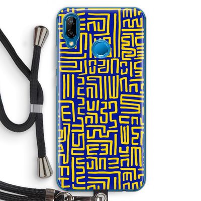 Majorelle Blue Print: Huawei P20 Lite Transparant Hoesje met koord