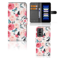 Xiaomi Poco F5 Pro Hoesje Butterfly Roses - thumbnail