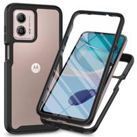 Motorola Moto G53 360 Protection Series Hoesje - Zwart / Doorzichtig - thumbnail