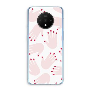 Hands pink: OnePlus 7T Transparant Hoesje