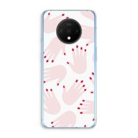 Hands pink: OnePlus 7T Transparant Hoesje