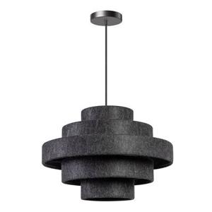 ETH Jones hanglamp E27 5 x stof ring kleur antraciet grijs