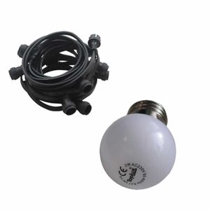 Prikkabel 10 meter led lamp wit stekkerklaar zwart