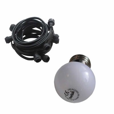 Prikkabel 10 meter led lamp wit stekkerklaar zwart