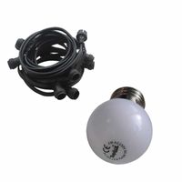 Prikkabel 10 meter led lamp wit stekkerklaar zwart