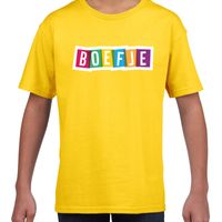 Boefje fun tekst t-shirt geel kids - thumbnail