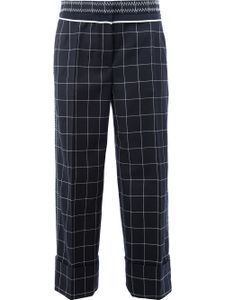 Thom Browne pantalon à carreaux - Bleu