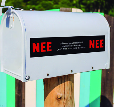 Muurstickers tekst NEE NEE sticker Geen verkoop
