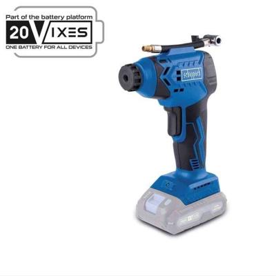 Draagbare compressor - SCHEPPACH - 20V IXES - LED-display - 7 balken - 6 toegang inbegrepen - zonder batterij of lader - C-AC20-X