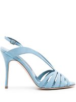 Manolo Blahnik Sardina 110mm suede sandals - Bleu