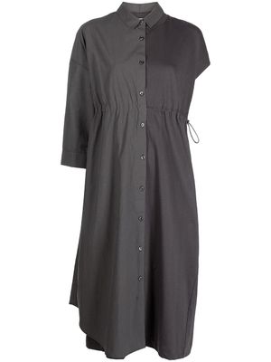 ROMEO HUNTE robe-chemise à manches asymétriques - Gris