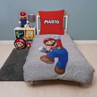 Omkeerbaar beddengoedset - MARIO BROS - Mario en Luigi - Microvezel - 1 dekbedovertrek 140 x 200 cm + 1 kussensloop 63 x 63 cm