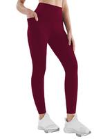 Pockets Plain Tight High Elasticity Casual Legging