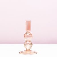 Swirl Bubbles Kandelaar - Medium/roze - thumbnail