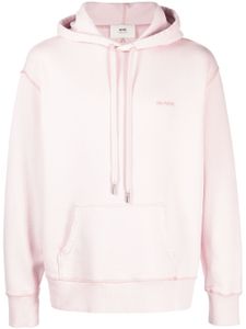 AMI Paris hoodie en coton à logo brodé - Rose