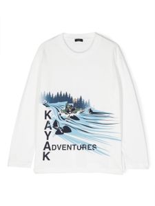 Il Gufo t-shirt Kayak Adventures en coton - Blanc