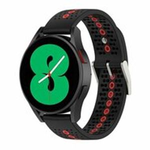 Dot Pattern bandje - Zwart met rood - Samsung Galaxy Watch - 42mm