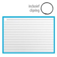 Flashcards A6 incl. clipring Blauw
