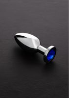 Jeweled Butt Plug BLUE - Medium - thumbnail