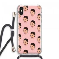 Ugly Cry Call: iPhone XS Max Transparant Hoesje met koord