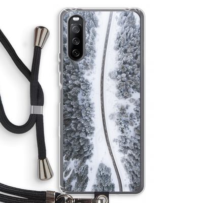 Snøfall: Sony Sony Xperia 10 III Transparant Hoesje met koord