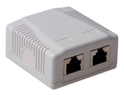 CAT6 FTP wandcontactdoos opbouw 2 x RJ45 LSA+ FA6004