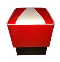 Checkers Poef Vegas - Rood Wit Glitter LAATSTE STUKS
