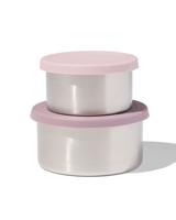 HEMA Snackboxen rvs roze - 2 stuks (donkerroze)