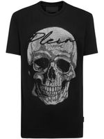 Philipp Plein t-shirt en coton à ornements en cristal - Noir