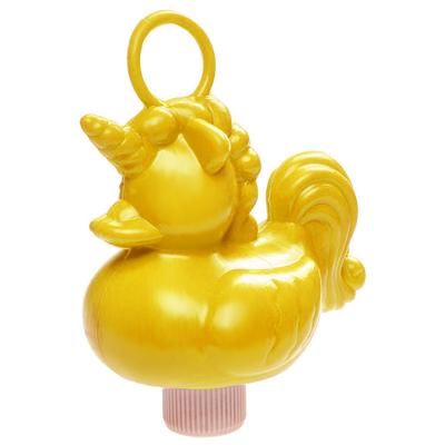 Duckiez eenhoorn badeendje badspeelgoed - geel - 12 x 6 cm