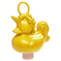 Duckiez eenhoorn badeendje badspeelgoed - geel - 12 x 6 cm