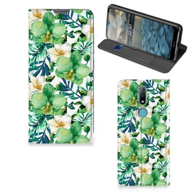 Nokia 2.4 Smart Cover Orchidee Groen Nokia 2.4 Smart Cover Orchidee Groen