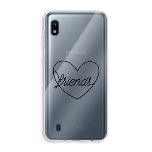 Friends heart black: Samsung Galaxy A10 Transparant Hoesje