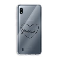 Friends heart black: Samsung Galaxy A10 Transparant Hoesje