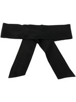 Fleur Du Mal blouse en soie à logo brodé - Noir