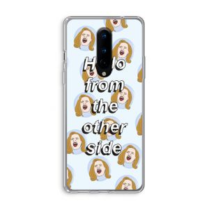 Hello: OnePlus 8 Transparant Hoesje
