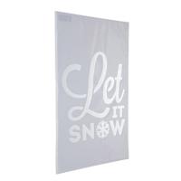 Kerst raamsjabloon - Let it snow tekst - 54 cm - raamdecoratie - kerstversiering