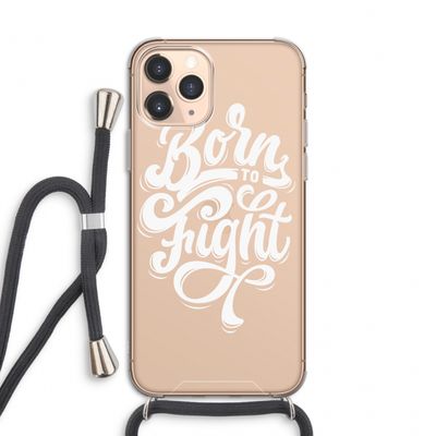 Born to Fight: iPhone 11 Pro Transparant Hoesje met koord