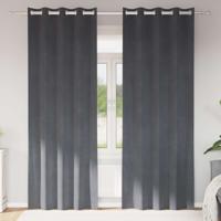 VidaXL Verduisterende gordijnen 2 pcs lichtgrijs 140 x 245 cm fluweel