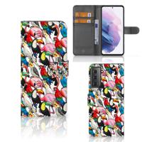 Samsung Galaxy S21 Plus | Telefoonhoesje | Met pasjeshouder | Birds