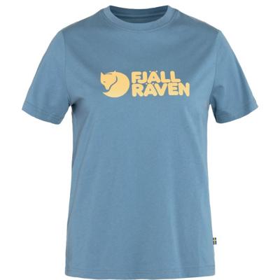 Fjallraven Logo T-shirt Dames Dawn Blue XL