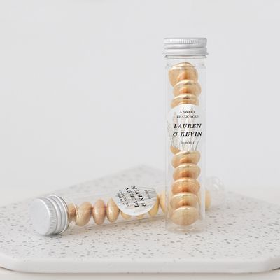 Bruiloftbedankje plastic snoepbuisje Pampas Gras Bruiloftbedankje plastic snoepbuisje Pampas Gras